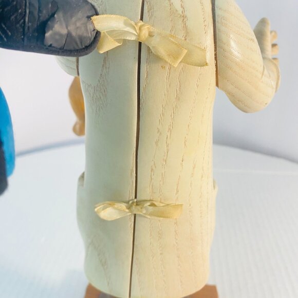 Vintage ROMER Italian Sculpture in Carved Wood12"-Pediatrician with Newborn Baby - Picture 10 of 17